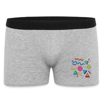 Géométrie néon : formes brillantes - Boxer Homme - gris chiné - Devant