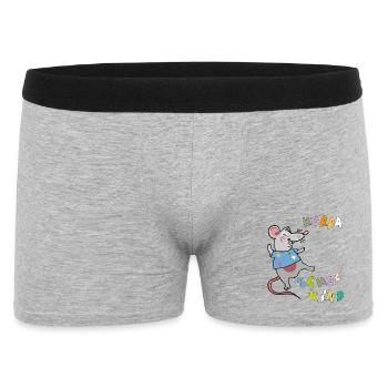 Hooray Schoolchild Mouse - Men's Boxer Shorts - heather grey - Front
