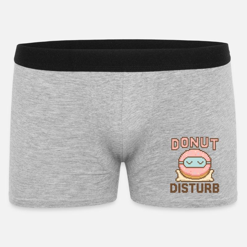 Donut Disturb – Süßer Schlafmodus - Männer Boxer Shorts - Grau meliert