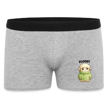 Kuscheliges Schäfchen Pullover Design - Männer Boxer Shorts - Grau meliert - Vorne