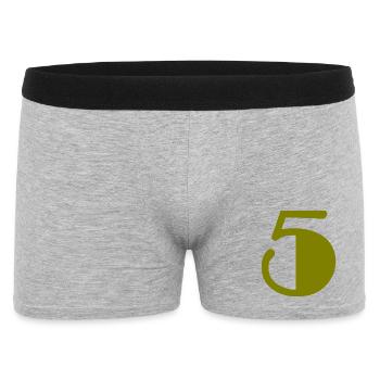 5. ANNIVERSARY. 5 YEARS. 5th ANNIVERSARY - Men's Boxer Shorts - heather grey - Front