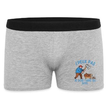 I Can't, I Have to Make Wood - Men's Boxer Shorts - heather grey - Front