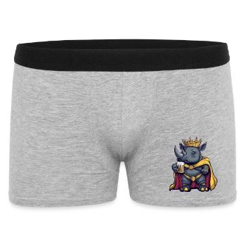 Rhino Beer King - Boxer Homme - gris chiné - Devant