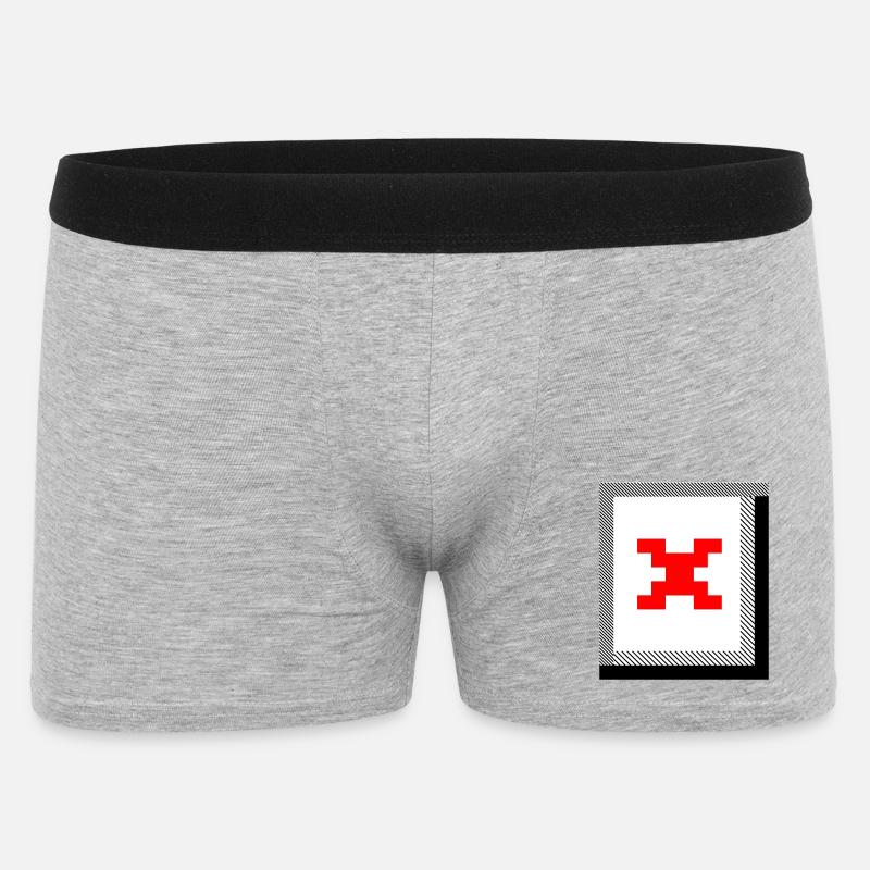 Missing Image – File Not Found - Männer Boxer Shorts - Grau meliert