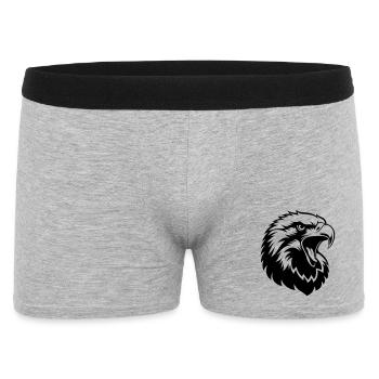 Eagle Head – Strong Tattoo Motif - Men's Boxer Shorts - heather grey - Front