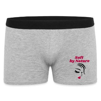 Soft by Nature – Feminine Portrait of a Woman Statement - Men's Boxer Shorts - heather grey - Front