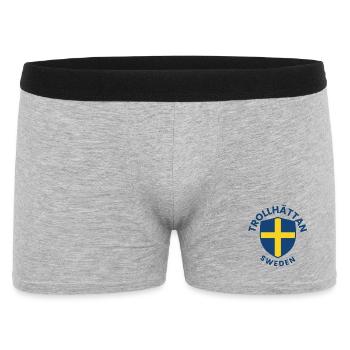 Trollhättan Schweden-Schild - Männer Boxer Shorts - Grau meliert - Vorne