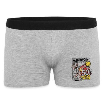 Matchpoint 50 – Stylish Tennis Birthday Shirt - Men's Boxer Shorts - heather grey - Front