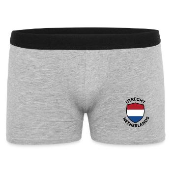 Bouclier d’Utrecht Drapeau des Pays-Bas - Boxer Homme - gris chiné - Devant