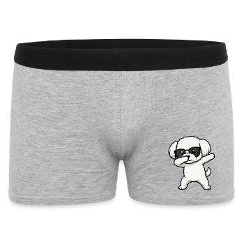 Dab du maltais - Boxer Homme - gris chiné - Devant