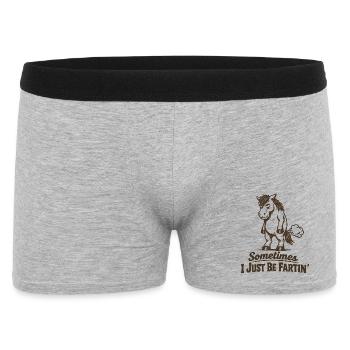 Parfois, je pète simplement. Les cavaliers pètent - Boxer Homme - gris chiné - Devant