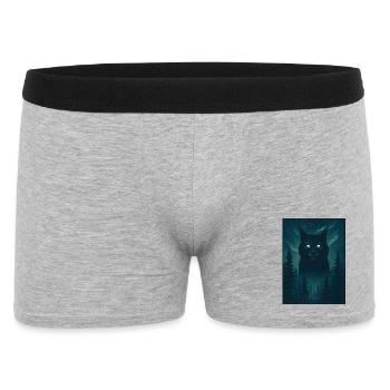 Northern Wolf in the Northern Lights - Men's Boxer Shorts - heather grey - Front