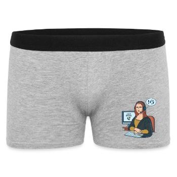 Bureau de l’humour de l’agent de la Joconde tous les jours - Boxer Homme - gris chiné - Devant