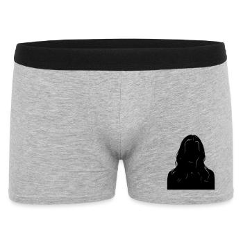 Sillouhette woman - Men's Boxer Shorts - heather grey - Front