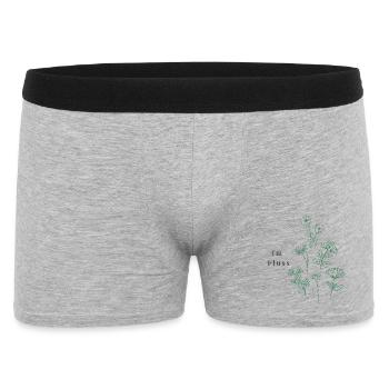 Yoga Spruch im Fluss, Blumen Design - Männer Boxer Shorts - Grau meliert - Vorne