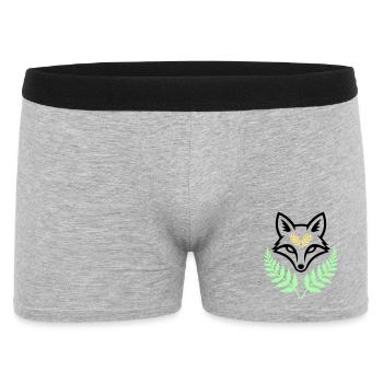 Fox Fern Pastel Woodland Logo - Men's Boxer Shorts - heather grey - Front