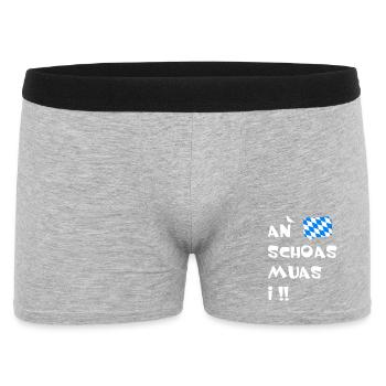Bavarian dialect An Schoas muas i. - Men's Boxer Shorts - heather grey - Front