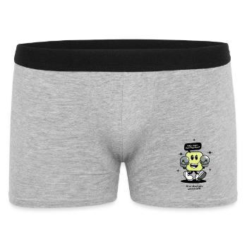 Grundschule Abschluss Cartoon Shirt - Männer Boxer Shorts - Grau meliert - Vorne