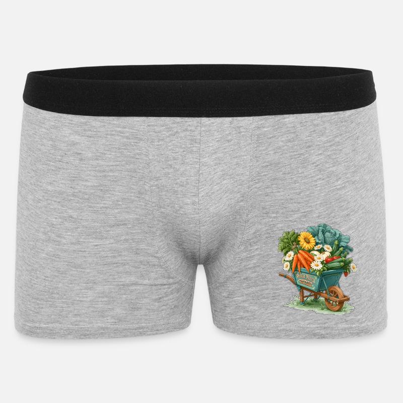 Veggie Patch Victory Garden Schubkarre - Männer Boxer Shorts - Grau meliert
