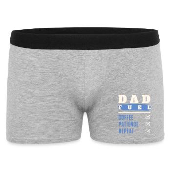 Papa Carburant : Répétition de la patience du café - Boxer Homme - gris chiné - Devant