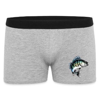 Illustration du poisson dynamique Jumping Perch - Boxer Homme - gris chiné - Devant