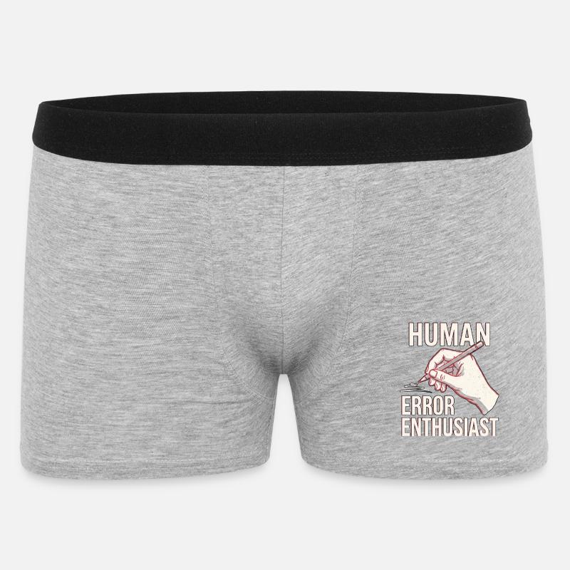 Human Error - Men's Boxer Shorts - heather grey