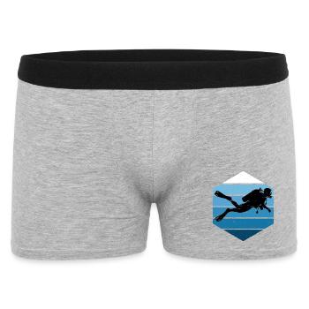 Scuba Diving Geschenkidee für Unterwasserabenteuer - Männer Boxer Shorts - Grau meliert - Vorne