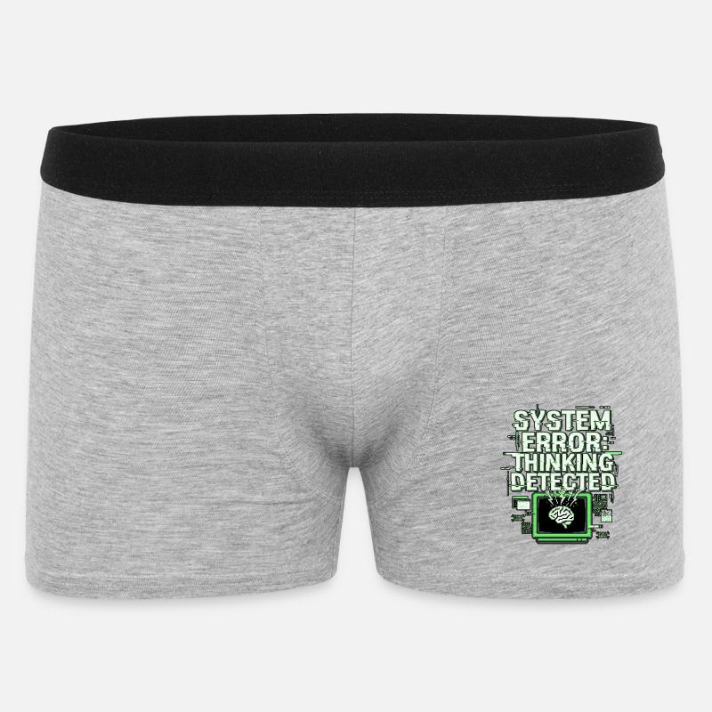 System Error - Männer Boxer Shorts - Grau meliert