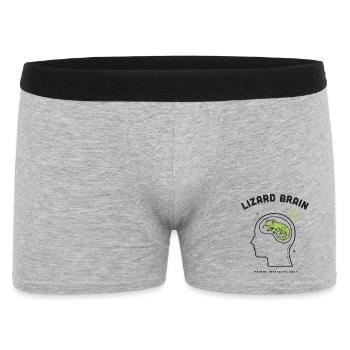 Lizard Brain Lizard Profile Brain Psychology - Men's Boxer Shorts - heather grey - Front