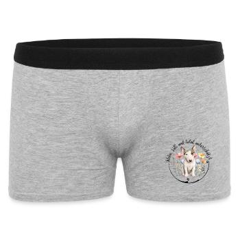 Bull terrier petit, mignon et totalement sous-estimé - Boxer Homme - gris chiné - Devant
