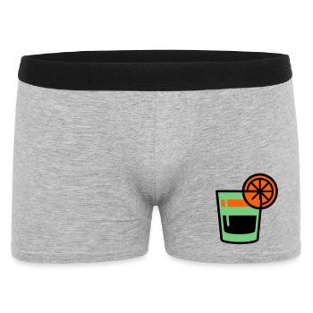 Cocktail Glass Logo - Men's Boxer Shorts - heather grey - Front