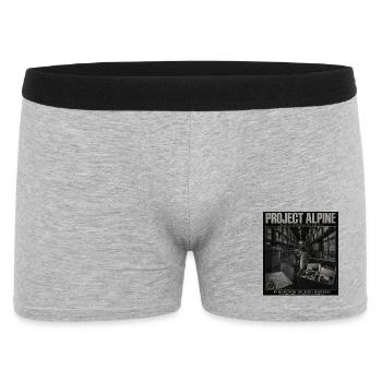 Projet Alpine Wolf Mystery Crime Animal Vintage - Boxer Homme - gris chiné - Devant