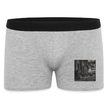 Lost Places Factory Retro Ravens Animal Crime Ruin - Men's Boxer Shorts - heather grey - Front