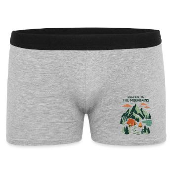 Hiking - Outdoor Adventure-Escape to the Mountains - Men's Boxer Shorts - heather grey - Front