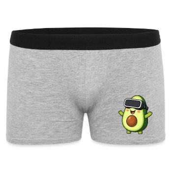 Avocado Cartoon Gamer Réalité Virtuelle Comic - Boxer Homme - gris chiné - Devant
