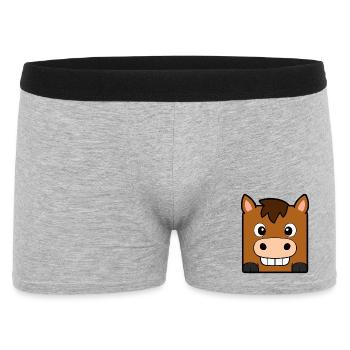 Horse - Men's Boxer Shorts - heather grey - Front