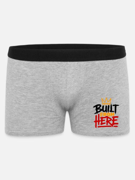 Construction From Here : Expression de fierté et d’authenticité - Boxer Homme - gris chiné