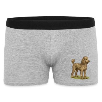 Large Poodle - Men's Boxer Shorts - heather grey - Front