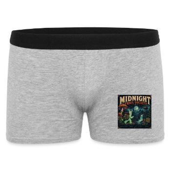 Bigfoot Saying Gift for Outdoor Fans Halloween - Men's Boxer Shorts - heather grey - Front