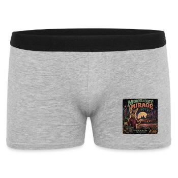 Vintage Motel Spruch Wüste Oldtimer Halloween - Männer Boxer Shorts - Grau meliert - Vorne