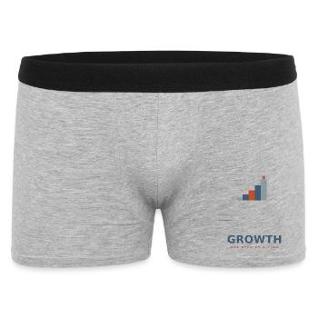 growth_design - Männer Boxer Shorts - Grau meliert - Vorne