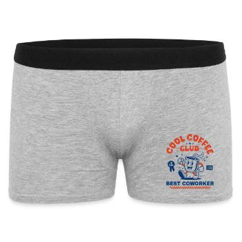 Coffee Club Kaffeeliebhaber-Kollegen-Geschenk - Männer Boxer Shorts - Grau meliert - Vorne