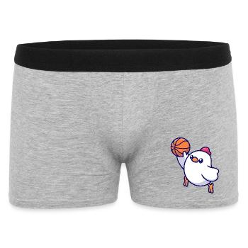 Basketball-Chick Pop Art - Männer Boxer Shorts - Grau meliert - Vorne