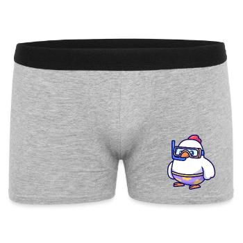 Diving Chick in Snorkel Gear - Men's Boxer Shorts - heather grey - Front