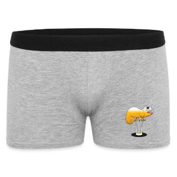 Caméléon Buveur de Bière - Boxer Homme - gris chiné - Devant