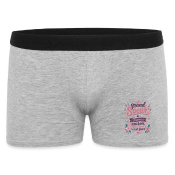 Grand soeur Toujours raison même quand c'est faux - Boxer Homme - gris chiné - Devant