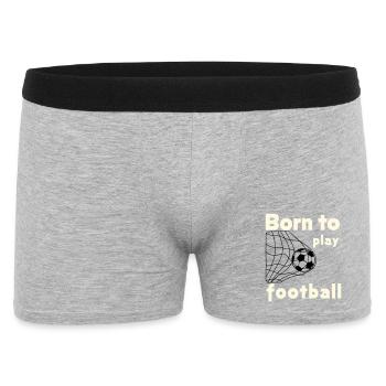 Né pour jouer au football - Boxer Homme - gris chiné - Devant