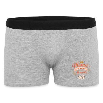 Mamie La Reine De La Famille - Cadeau Mamie - Boxer Homme - gris chiné - Devant