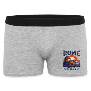 Vintage Rome Italy Colosseum Sunset Skyline - Men's Boxer Shorts - heather grey - Front