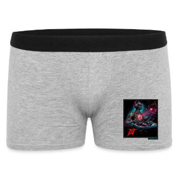 Dj - Männer Boxer Shorts - Grau meliert - Vorne